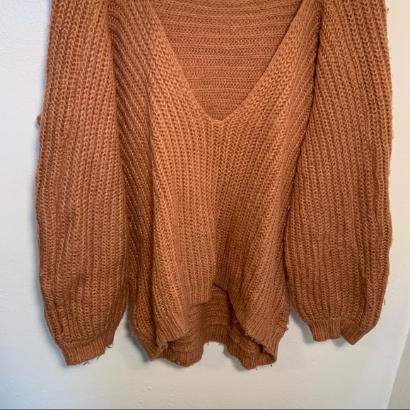 Glamorous Open Back Boyfriend Sweater Pink - Picture 9 of 11